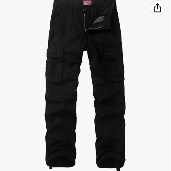 matchstick Pants Match Mens Athleticfit Black Cargo Pants Worn Once